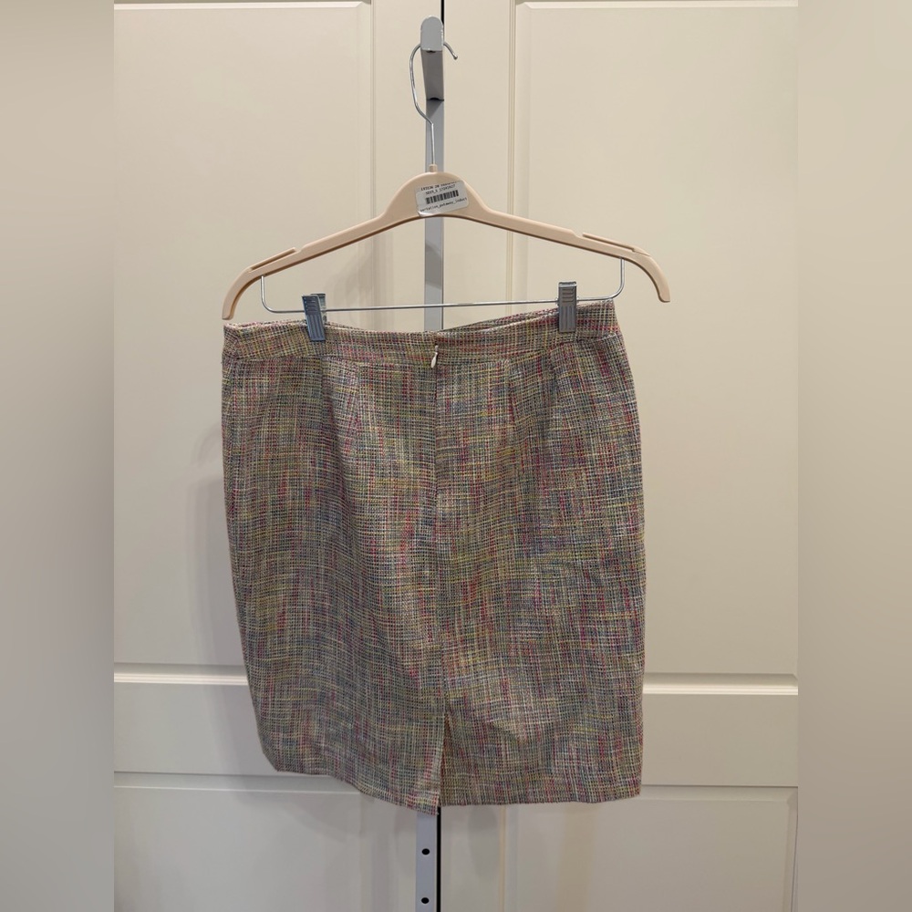 Loft Skirt Womens 10P Multicolor Pencil Mini Tweed Zipped Lined - Picture 4 of 4